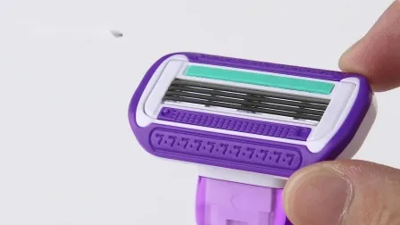 Four Blades System Razor for Women with Washable Cartridges