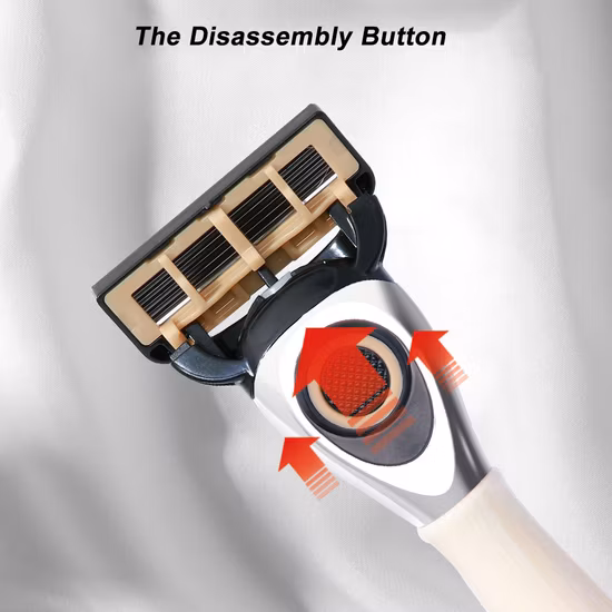 Men Black Sustainable Safety Six Blade System Shaving Razor